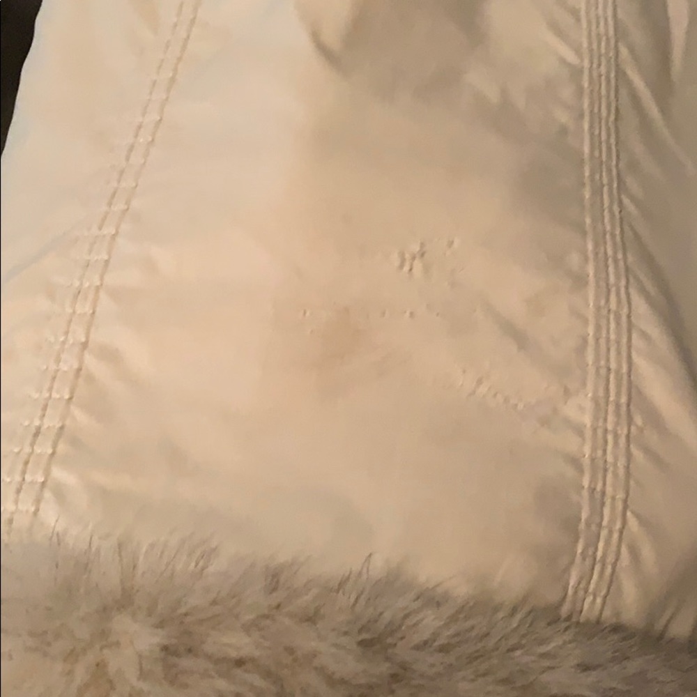 Jacket Vegan faux leather & fur cream jacket - Picture 7 of 8